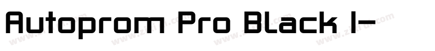 Autoprom Pro Black I字体转换